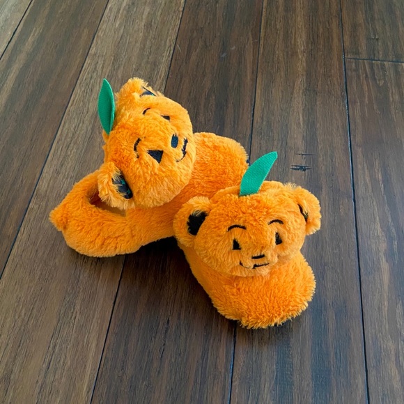 Build A Bear Pumpkin Slippers size L 1-2 - Picture 8 of 13